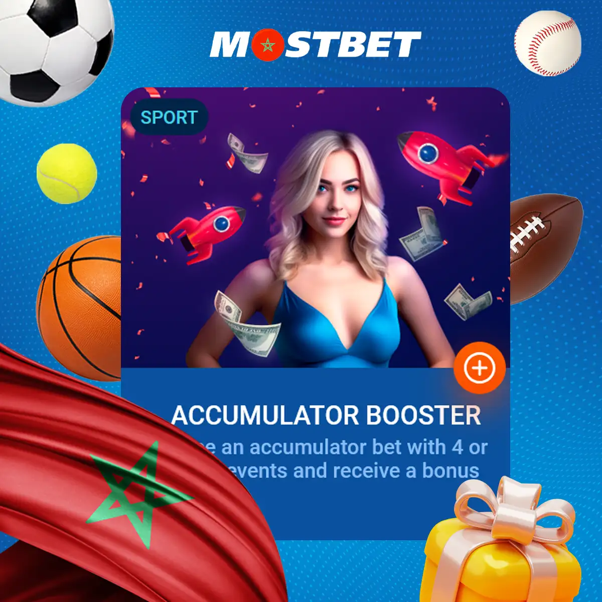 نظرة عامة على مكافأة تعزيز تراكم Mostbet