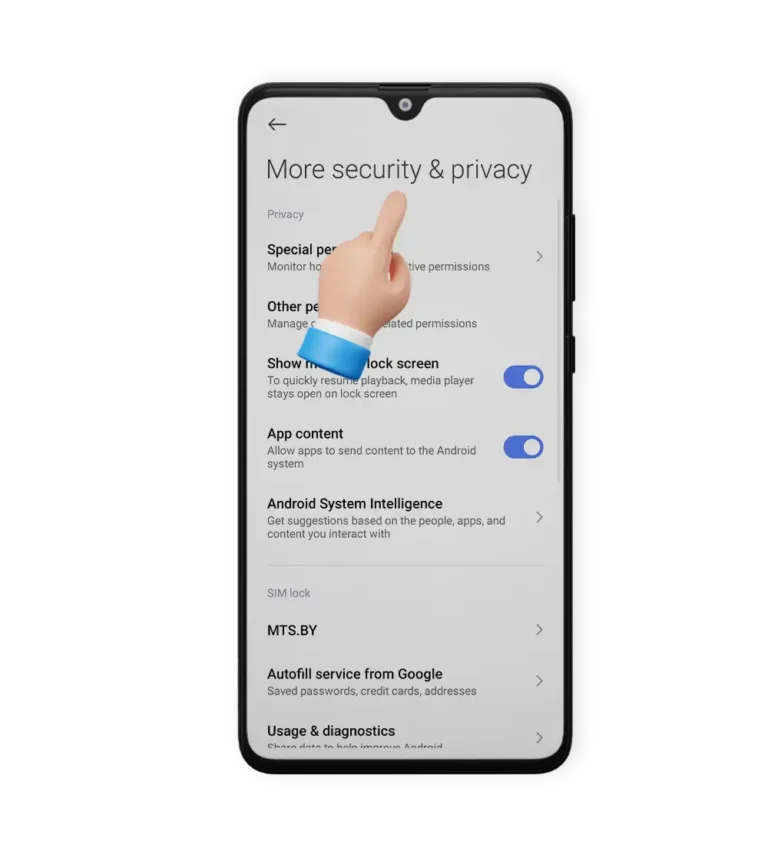 انتقل إلى الإعدادات على هاتف Android الخاص بك، الخطوة 1
