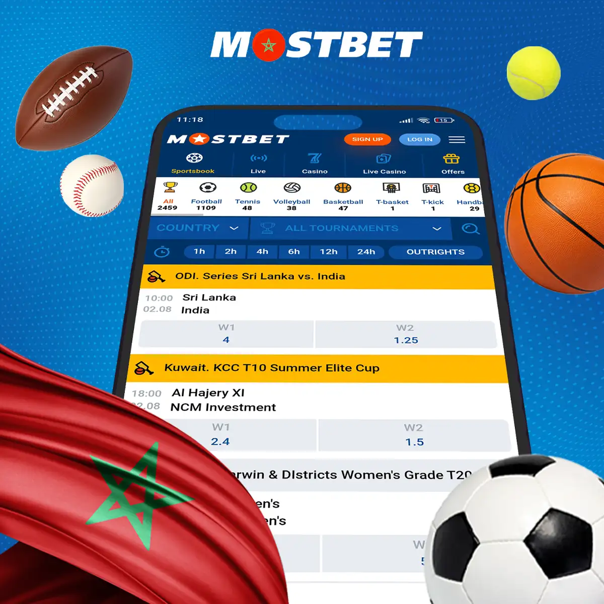 من أين تبدأ المراهنة في تطبيق Mostbet