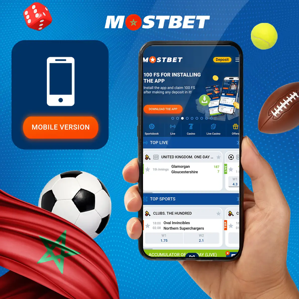 مراجعة النسخة المحمولة من Mostbet
