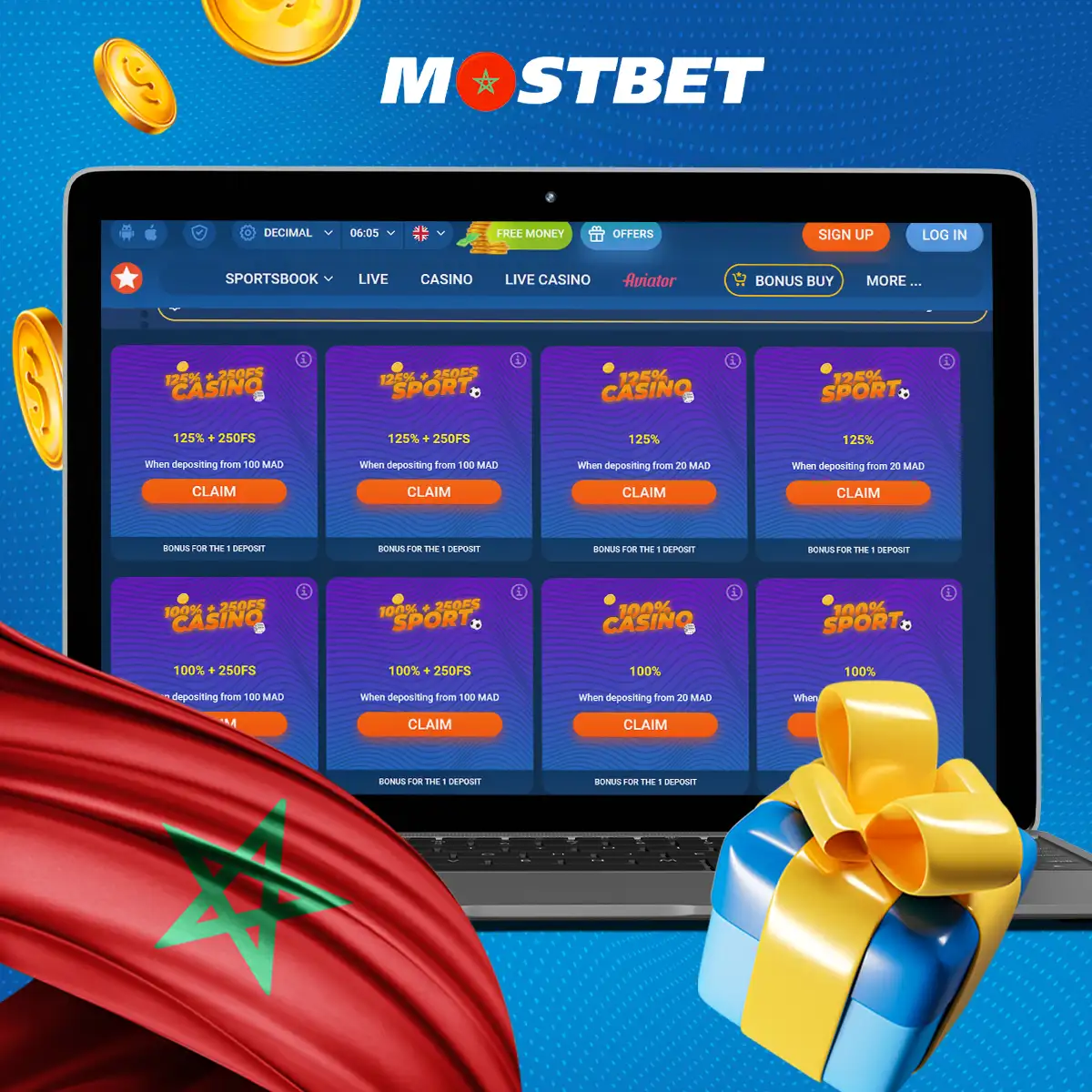 يقدم موقع Mostbet مكافآت رائعة للاعبين الجدد في المغرب